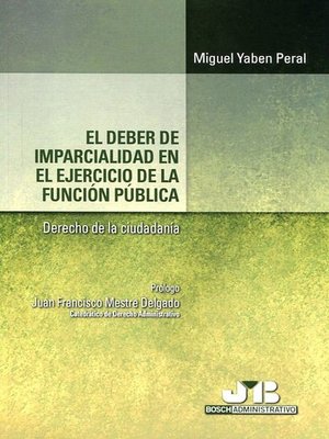 cover image of El deber de imparcialidad en el ejercicio de la función pública